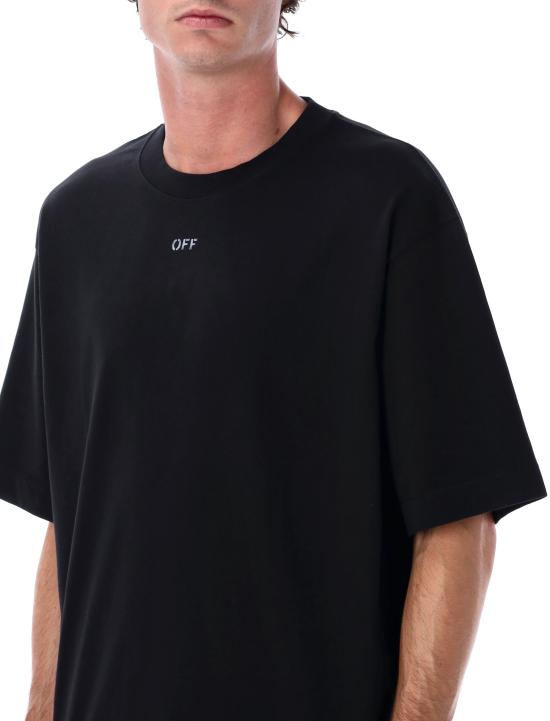 25FW 오프화이트 반팔 티셔츠 OMAA120F25JER00D 1041 BLACK CL - OFF WHITE