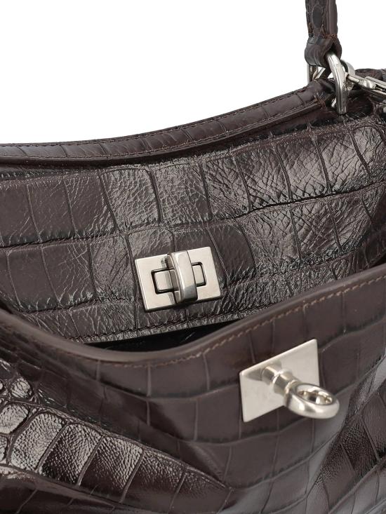 25FW 발렌시아가 로데오 미니 핸드백 843712 2AB462210 ESPRESSO BLACK - BALENCIAGA