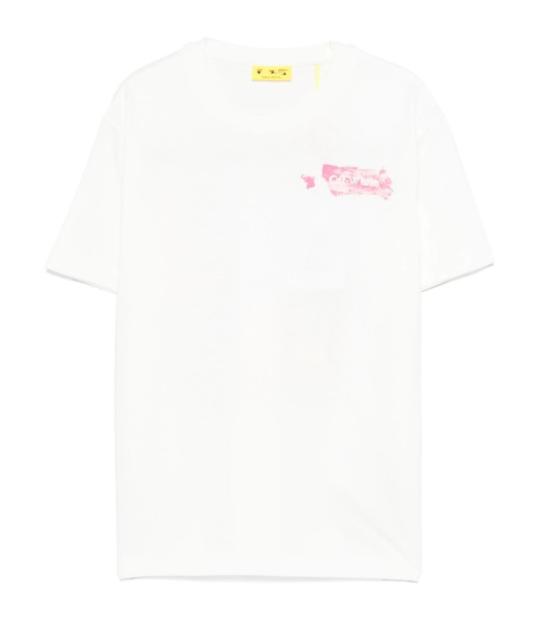 25FW [키즈] 오프화이트 티셔츠 OGAA001F25JER006 0132 WHITE FU