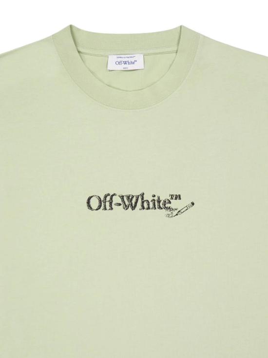 25FW 오프화이트 반팔 티셔츠 OMAA120F25JER00C 5010 ALFAALFA - OFF WHITE