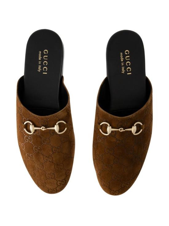 25FW 구찌 홀스빗 스웨이드 뮬 850140 AAFQV2118 - GUCCI