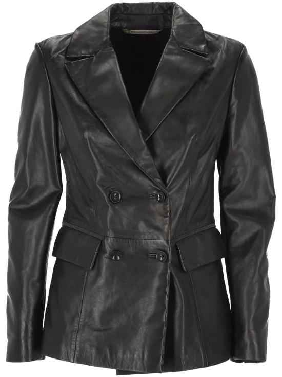 25FW 더 재키 레더스 수트 자켓 LILC 20 Black