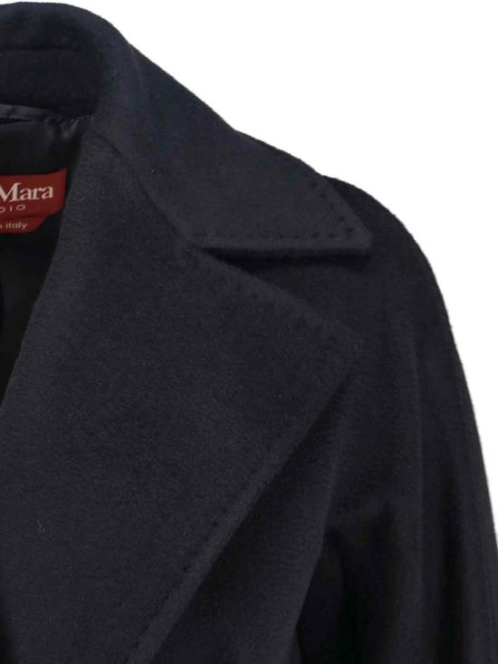 25FW 막스마라 드라베나 울 드랩 코트 2526016152600 013 Black - MAX MARA