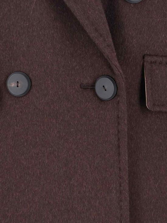 25FW 막스마라 더블 브레스티드 울 코트 2521016105600 001 Brown - MAX MARA