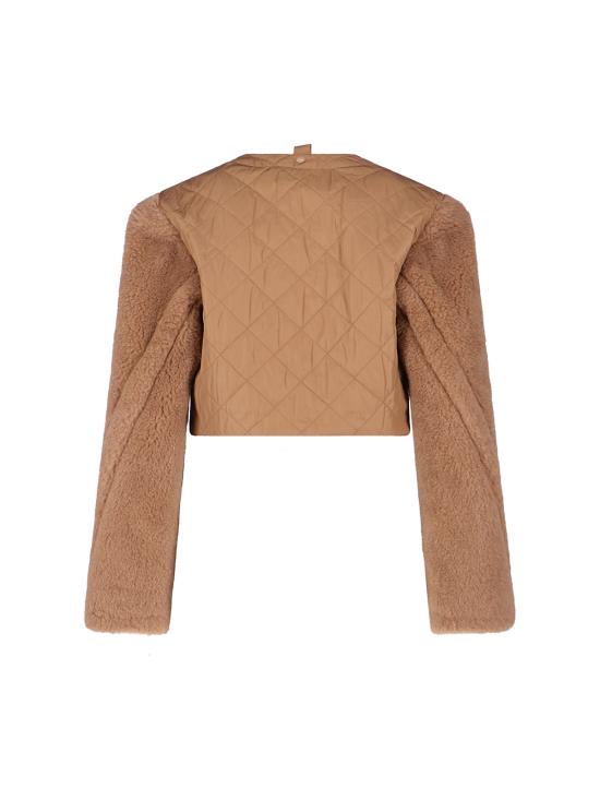 25FW 막스마라 산토스 테디 크롭 자켓 산토스 테디 크롭  2521036012600 001 Brown - MAX MARA