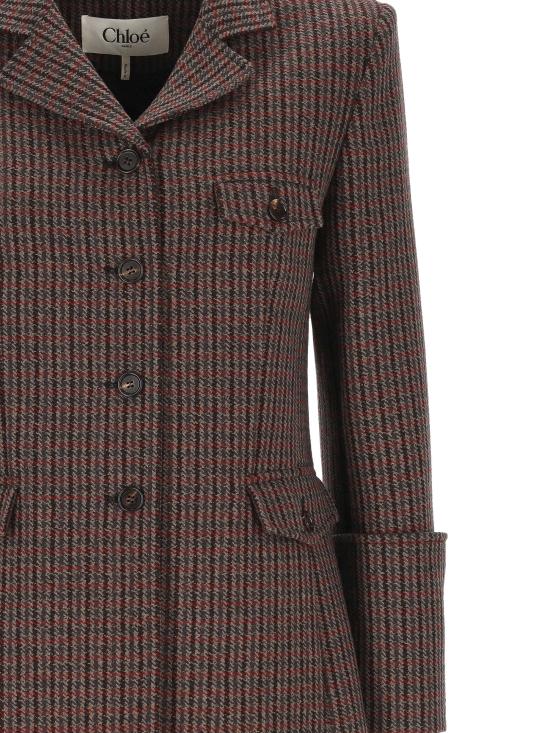 25FW 끌로에 코트 25WMA14169 990 GREY RED - CHLOE