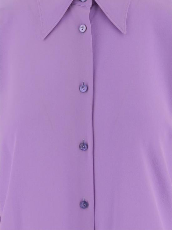 25FW 구찌 실크 크레이프 드 씬 셔츠 853004 Z7AXX5007 Purple - GUCCI