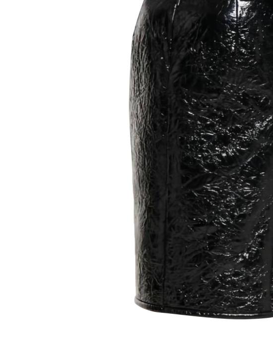 25FW 구찌 샤이닝 레더&네오프렌 미디 스커트 850085 XNA8X1000 Black - GUCCI