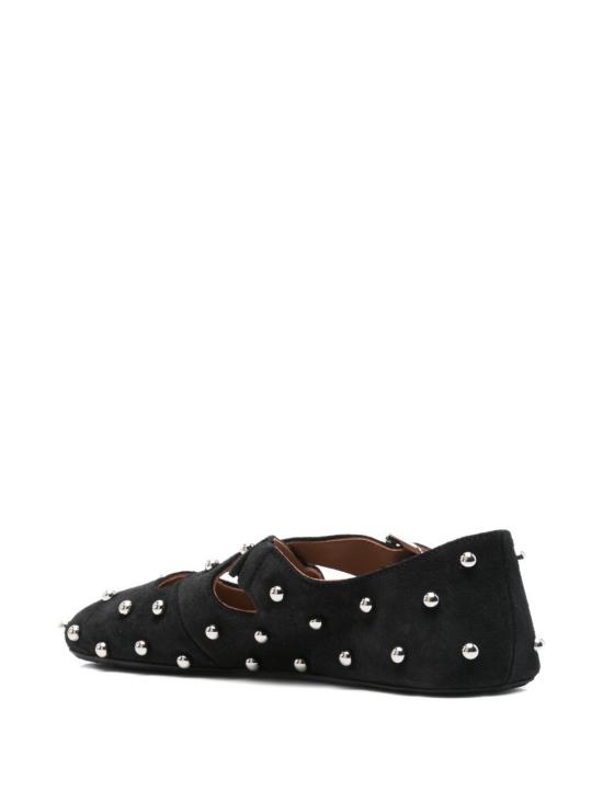 25FW 알라이아 플랫 슈즈 AA3A046CK284 999 Black - ALAIA