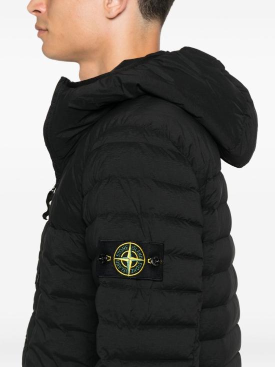 25FW 스톤 아일랜드 심리스 터널 후디 나일론 다운 재킷 K2S154100020S0183 V0029 Black - STONE ISLAND