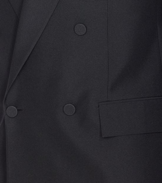 25FW 구찌 더블 브래스트 테크니컬 파나마 자켓 더블 브래스트 테크니컬 파나마  849881Z7AYA1000 Black - GUCCI