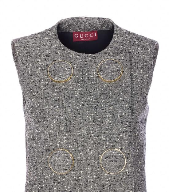 25FW 구찌 씨드 울 드레스 836891ZAT2D9024 GREY - GUCCI