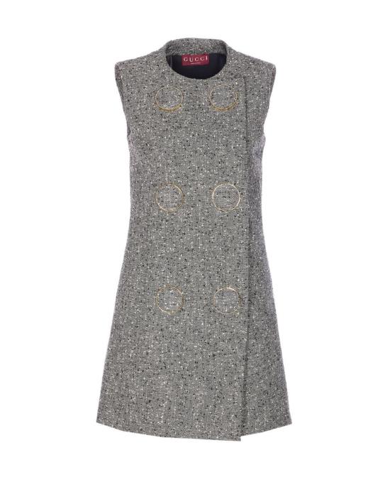 25FW 구찌 씨드 울 드레스 836891ZAT2D9024 GREY