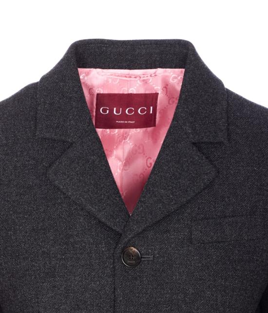 25FW 구찌 클래식 라펠 울 재킷 836720Z7AXH1168 GREY - GUCCI