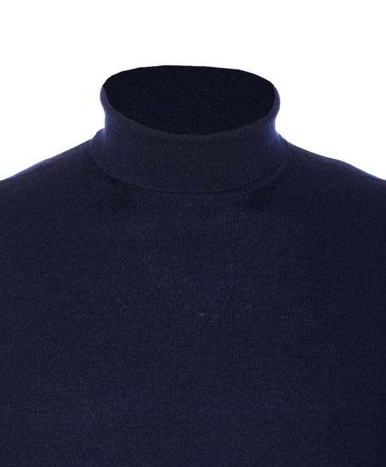 25FW 구찌 파인 소프트 캐시미어 터틀넥 850166XKE044795 BLUE - GUCCI