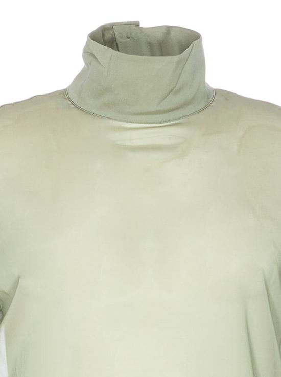 25FW 구찌 실크 스트레치 쉬폰 셔츠 850332ZAPE43266 GREEN - GUCCI