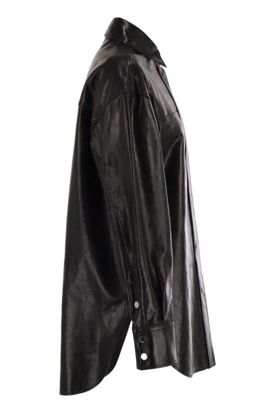 25FW 스포트막스 가죽 자켓 2522446022600 002 Black - SPORTMAX