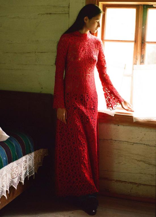  씨뉴욕 롱 원피스 씨 나이 아델리나 드레스 레드