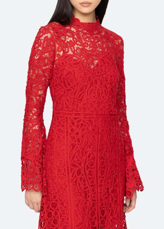  씨뉴욕 롱 원피스 씨 나이 아델리나 드레스 레드 - SEA NY