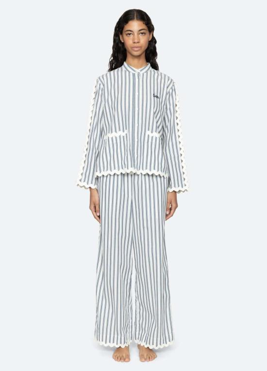  씨뉴욕 라운지 웨어 씨뉴리차 파자마 세트 멀티 - SEA NY