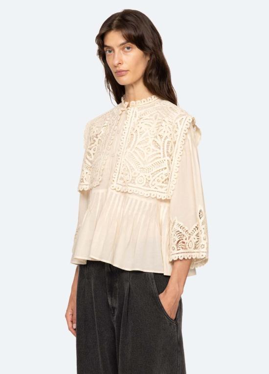  씨뉴욕 블라우스 씨니 아델리나 S/S 탑 크림 - SEA NY