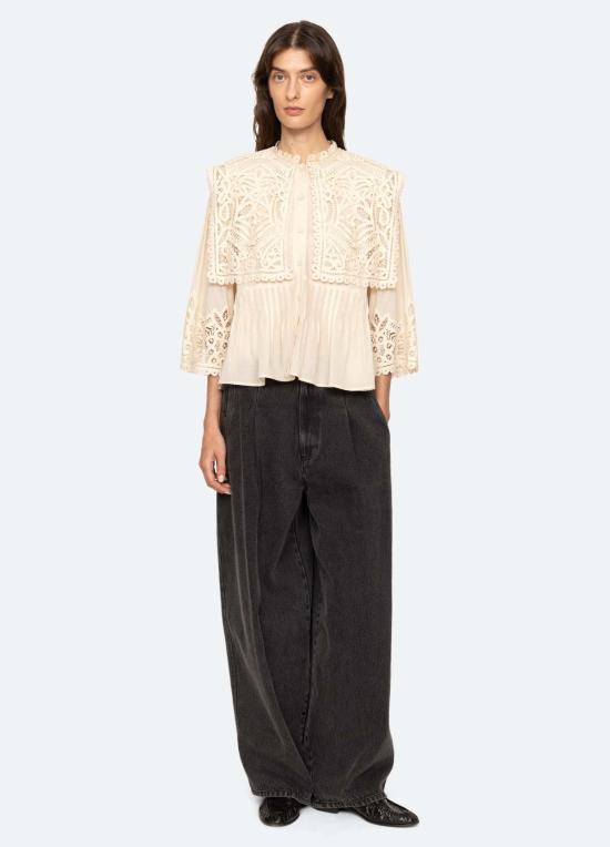  씨뉴욕 블라우스 씨니 아델리나 S/S 탑 크림 - SEA NY