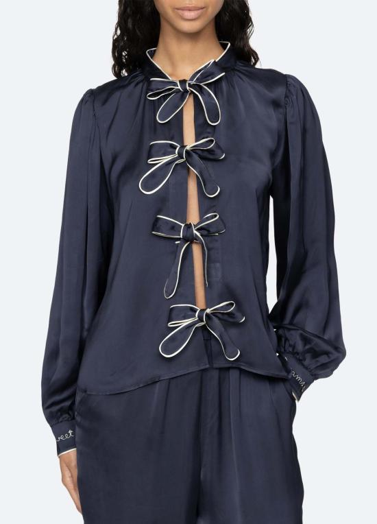  씨뉴욕 라운지 웨어 Sea Ny Marceline Pj 세트 네이비 - SEA NY