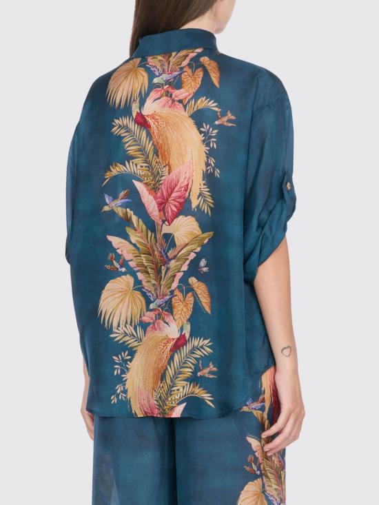 25FW 짐머만 블라우스 3573TSS253 DBPFL Blue - ZIMMERMANN