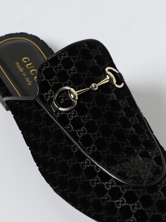 25FW 구찌 프린스타운 슬리퍼 802163FAEUF 1000 Black - GUCCI