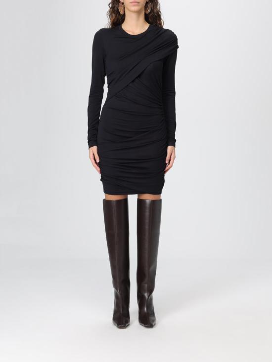 25FW 이자벨마랑에뚜왈 롱 원피스 RO0842FAC3K01E 01BK Black