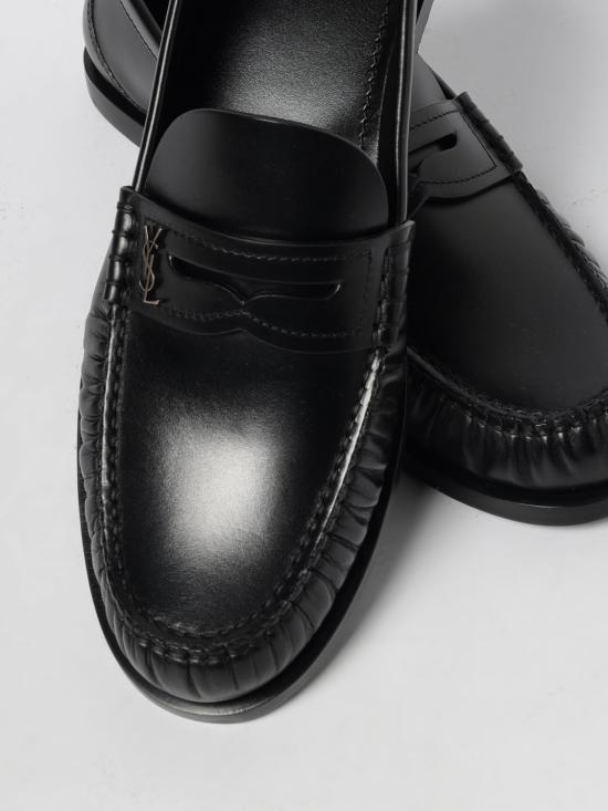 25FW 생로랑 모노그램 레더로퍼 820648AAELH 1000 Black - SAINT LAURENT