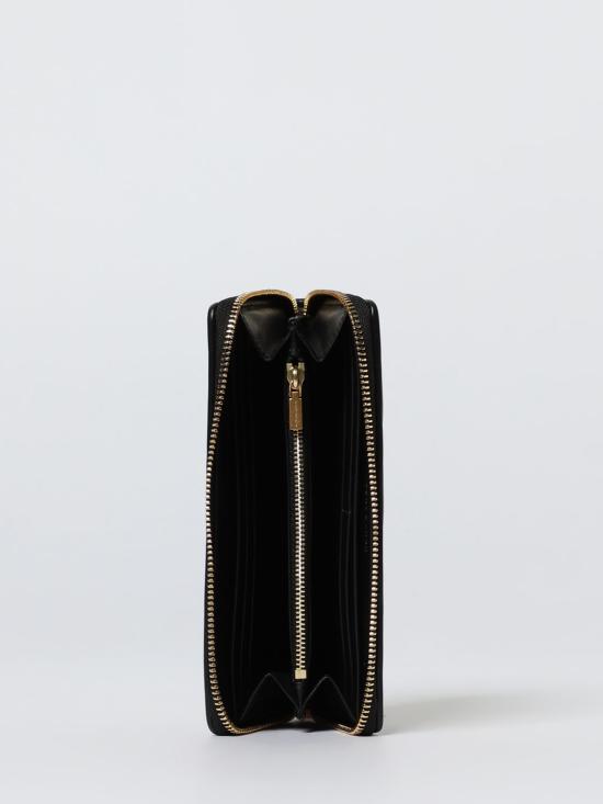 25FW 토리버치 키라 쉐브론 집 컨티넨탈 월렛 90348 001 Black - TORY BURCH