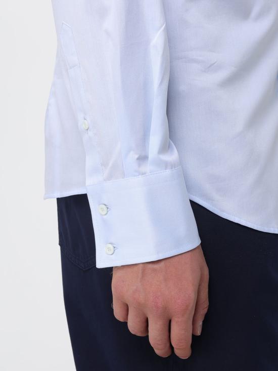 25FW 브루넬로 쿠치넬리 버튼 다운 칼라 슬림핏  트윌  셔츠 MBUC41716 C735 Gnawed Blue - BRUNELLO CUCINELLI