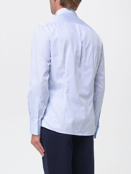 25FW 브루넬로 쿠치넬리 버튼 다운 칼라 슬림핏  트윌  셔츠 MBUC41716 C735 Gnawed Blue - BRUNELLO CUCINELLI