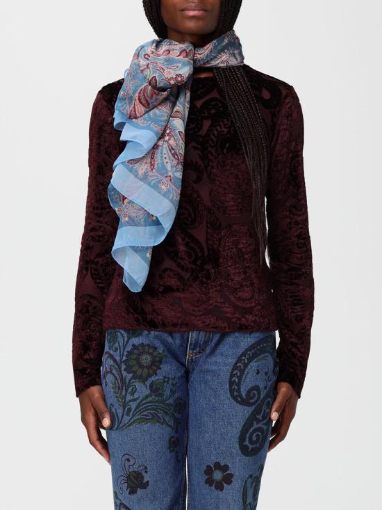 25FW 에트로 머플러/스카프 WAYA0001AKB09 X0884 Gnawed Blue - ETRO