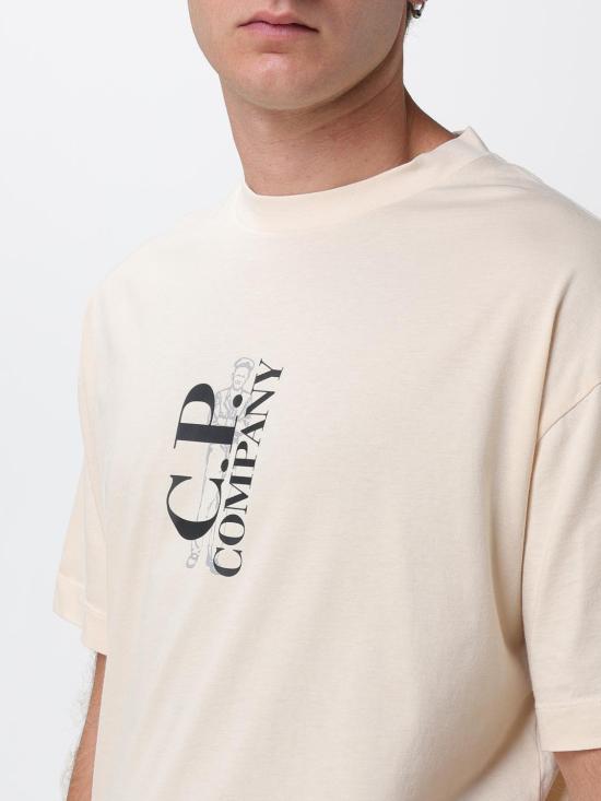 25FW 씨피 컴퍼니 반팔 티셔츠 19CMTS092A005100W 402 Beige - C.P. COMPANY