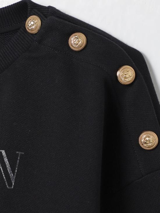 25FW [키즈] 발망 풀오버 BX4B60Z3183 930NE Black - BALMAIN