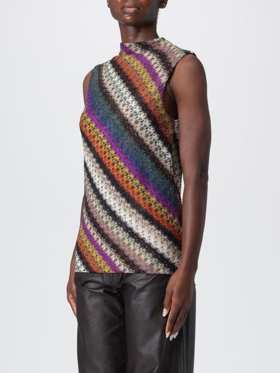 25FW 미소니 민소매 티셔츠 DS25WK0C BR012O S72LE Yellow - MISSONI