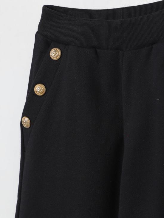 25FW [키즈] 발망 스트레이트 팬츠 BX6A40Z3183 930OR Black - BALMAIN