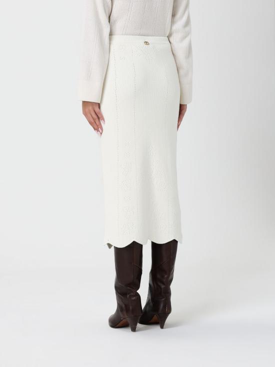 25FW 트윈셋 롱 스커트 252TT3215 00282 White - TWINSET