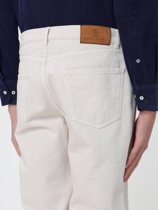 25FW 브루넬로 쿠치넬리 데님 팬츠 M237UX1290 C7024 Beige - BRUNELLO CUCINELLI