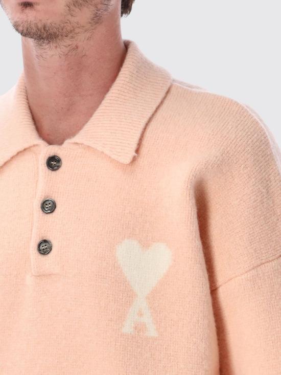25FW 아미 폴로 티셔츠 UPL408KN0135 6807 Pink - AMI
