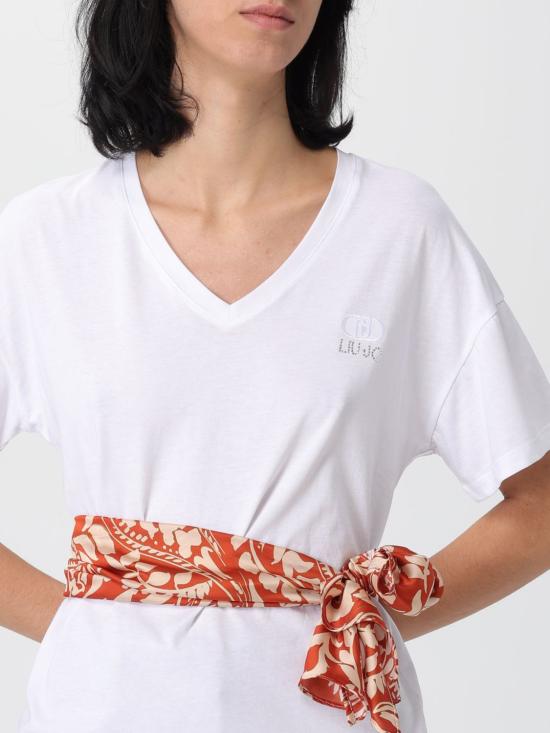 25FW 리우조 반팔 티셔츠 WA5154J6308 M9541 White 2 - LIU JO