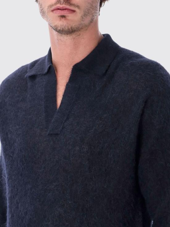 25FW 오라리 폴로 티셔츠 A25AP02AK NAVY Blue - AURALEE