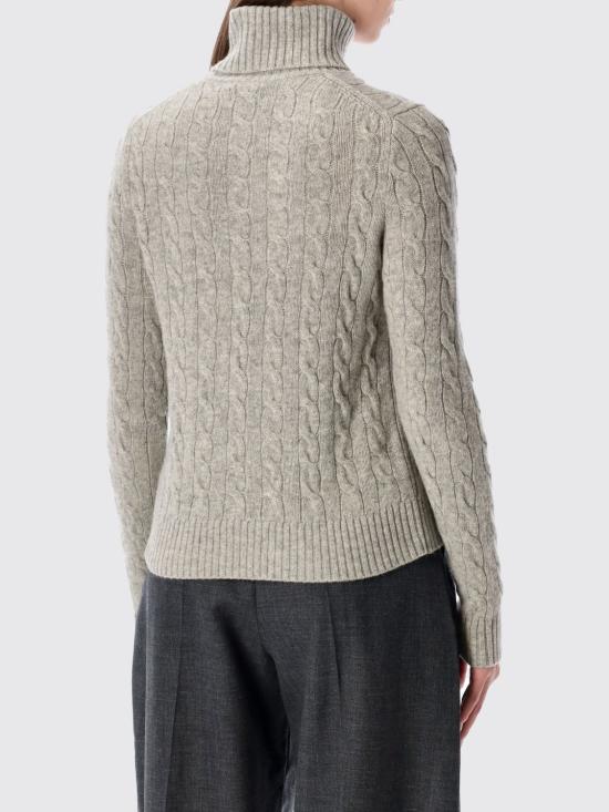 25FW 폴로 랄프로렌 울 캐시미어 케이블 니트 터틀넥 211888686 002 Grey - POLO RALPH LAUREN