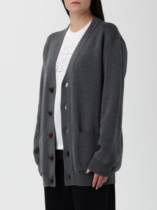 25FW 골든구스 코튼 버튼 가디건 GWP00950P00066260304 Grey - GOLDEN GOOSE