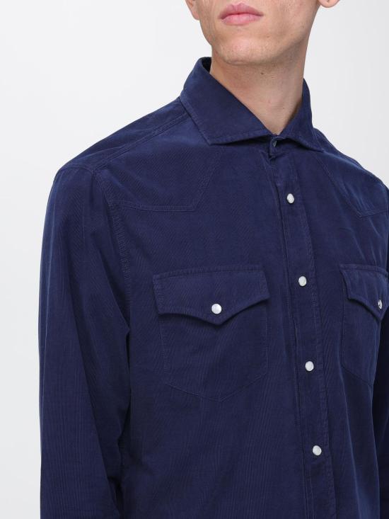 25FW 브루넬로 쿠치넬리 셔츠 ML6884008 C7057 Blue - BRUNELLO CUCINELLI