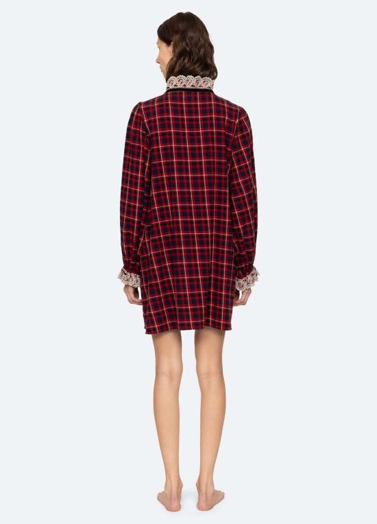  씨뉴욕 라운지 웨어 Sea Ny Zahara 나이트 셔츠 레드 - SEA NY