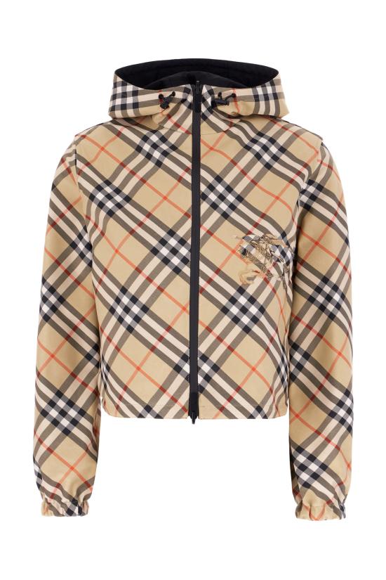 26SS 버버리 체크 리버시블 크롭 자켓 8104107 B9368 SAND IP CHECK