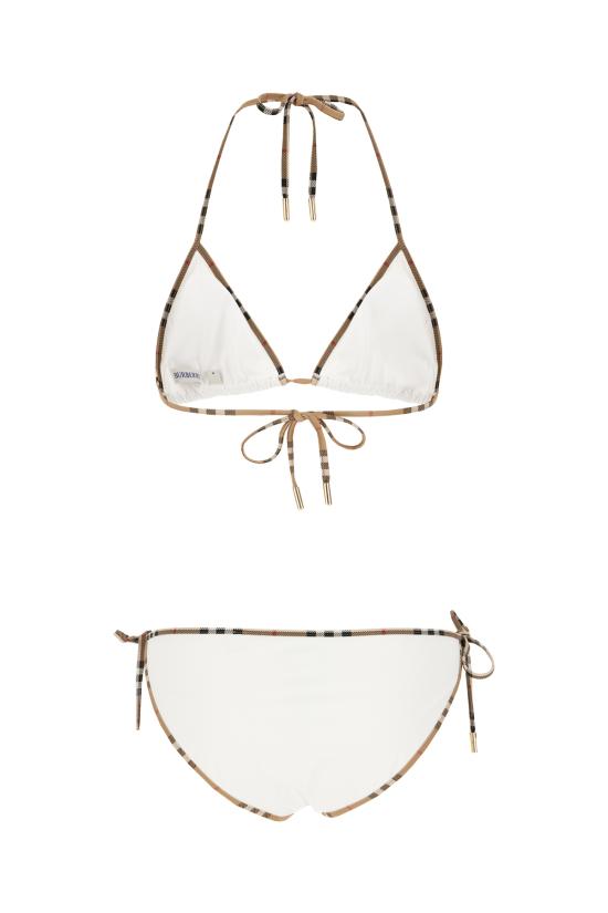 26SS 버버리 체크 트리밍 비키니 8070464 A1464 WHITE - BURBERRY